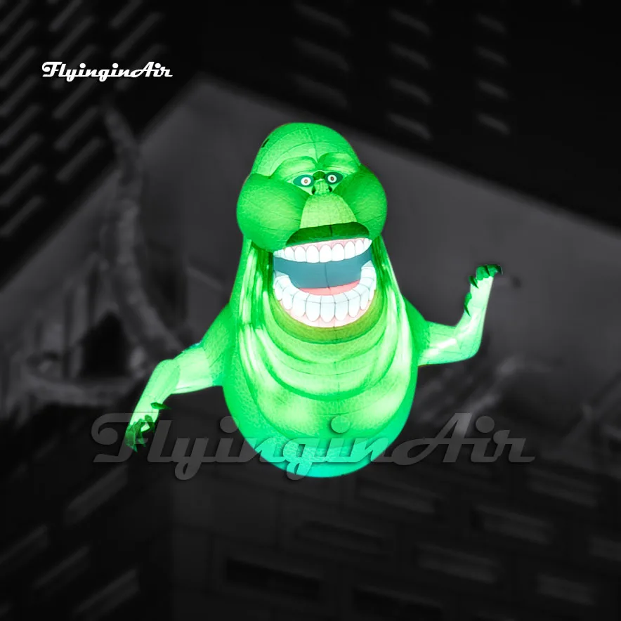 Imagem -06 - Grande Inflável Mais Fino Ghostbusters Fantasma Monstro Verde Fantástico Engraçado Decoração Halloween