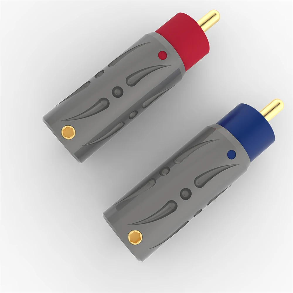 Vborg ขั้วต่อทองแดงบริสุทธิ์ชุบทองด้วยทองคำขาวชุบอาร์ซีเอแบบไม่ใช้แม่เหล็ก VR105G ทองแดงบริสุทธิ์ RCA