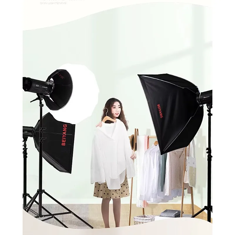 LED Live Stream Filling Light Set 300W 200W LED Video Light With Softbox And Tripod Stand