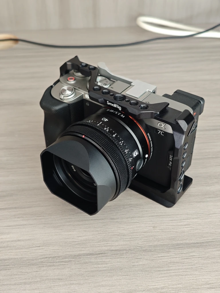 Bajonet Vierkante Metalen Lenskap Voor Sony Fe 50Mm F2.5 G Fe 40Mm F2.5 G Fe 24Mm F2.8 G Lenskap Met Gratis Dop