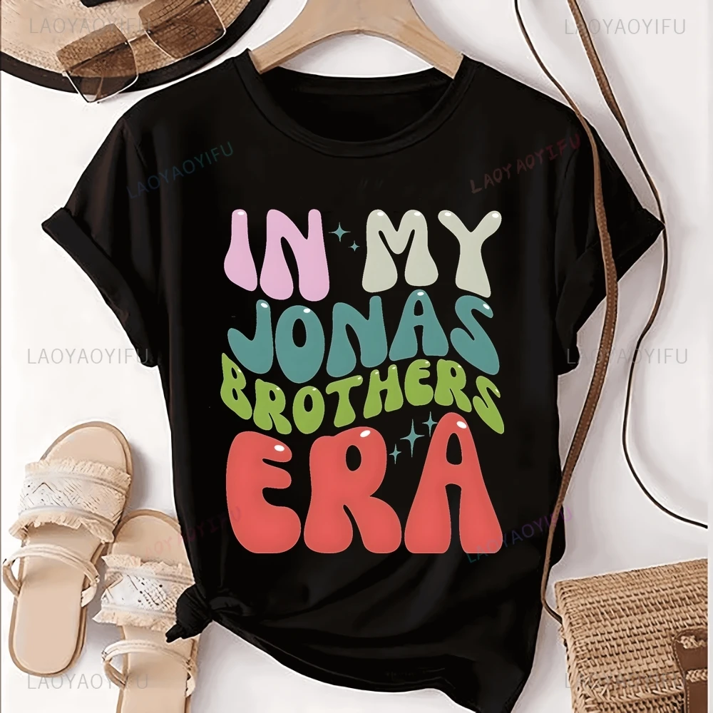 JONAS Classic Printed T-shirt Top JONAS BROTHERS Unisex Trend Harajuku Short Sleeve Unisex Shirt Graphic Oversized T-shirt