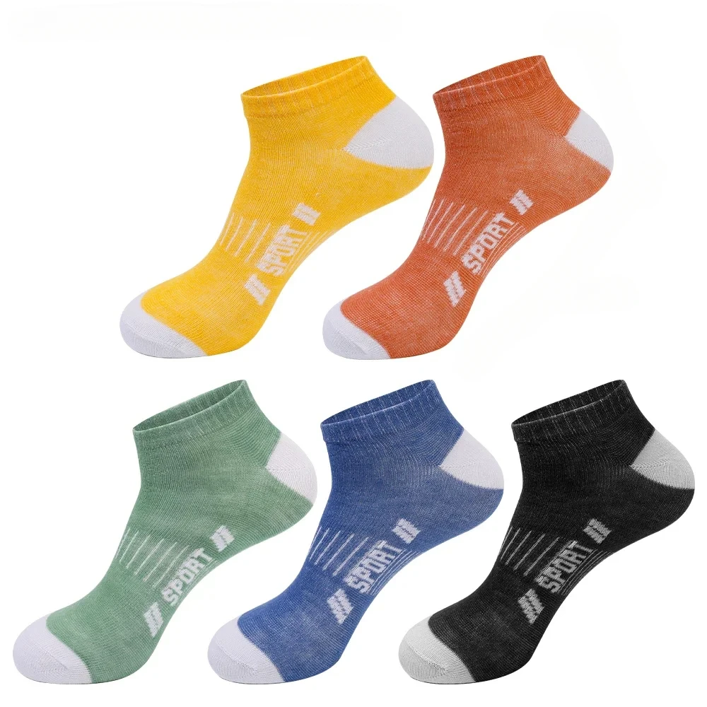 HSS 5 Pairs High Quality Men Sock Cotton Short Socks for Male Low-Cut Ankle Socks Breathable Summer Casual Soft Sports Socks