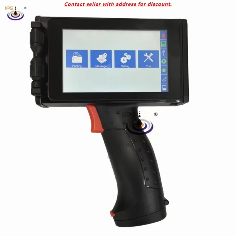 High Resolution Hand Inkjet Printer IPS-HHD1 Printing Text Barcode QRcode Logo Production Date Digital Number On Wood Ceramics