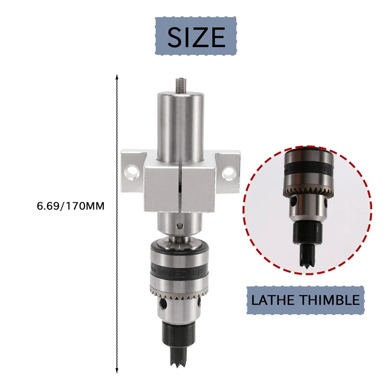 Multifunction Drilling Tailstock Live Center With Claw For Mini Lathe Machine Revolving Centre DIY Accessories Woodworking