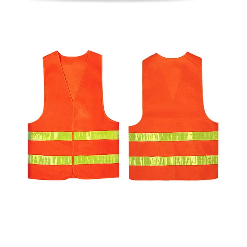 High Visibility Yellow Vest Reflective Safety Workwear for Night Running Cycling Man Night Warning Working Clothes Fluorescent