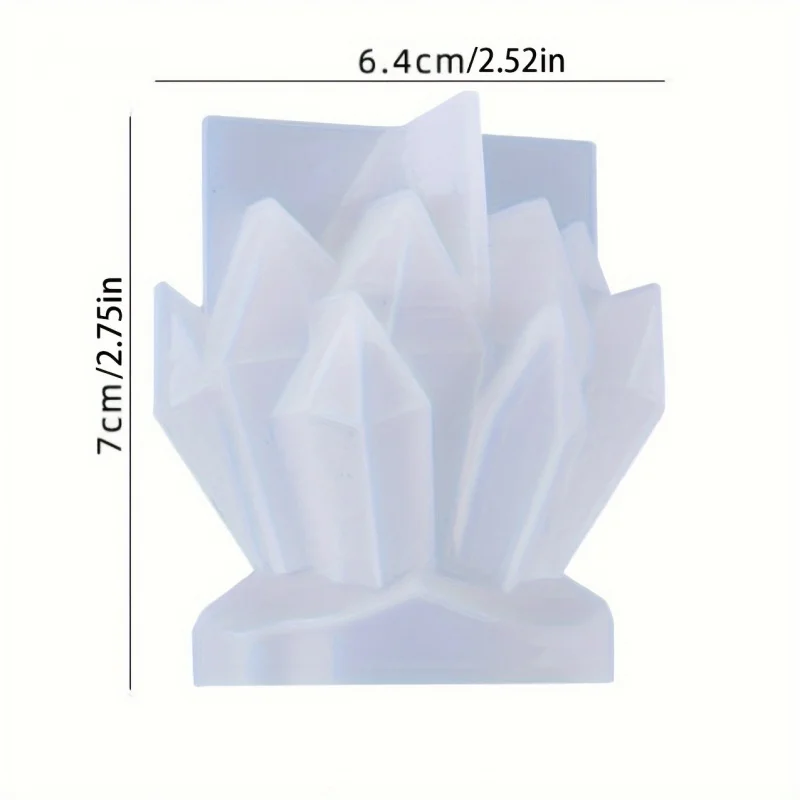 1pcCrystal Cluster Decorative Silicone Mold Candle Pendulum Jewelry Silicone Molded Silicone Mold，Candle mould，Resin Mold，Epoxy - view 4