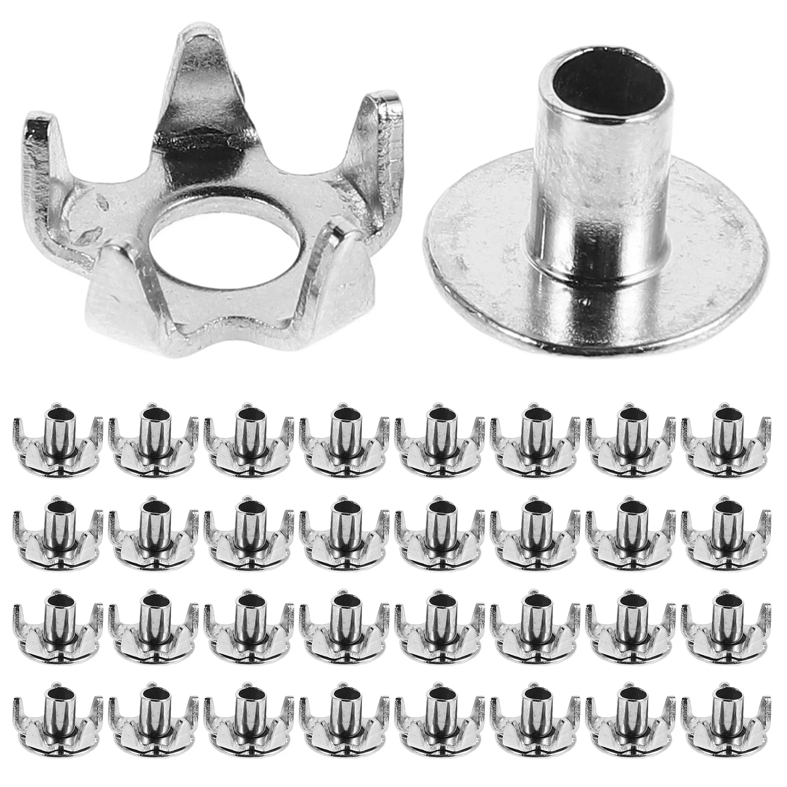 50 قطعة المسامير المضادة للانزلاق الأحذية دائم الفولاذ المقاوم للصدأ الجليد الثلوج الجر المرابط للأحذية الأحذية التنزه تسلق الجبال قبضة #2
