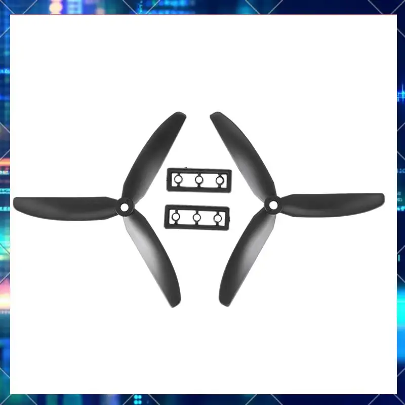 

3 пары 5030 3-лопастных пропеллеров с прямым приводом по часовой/против часовой стрелки для радиоуправляемых самолетов (черный)-AA02