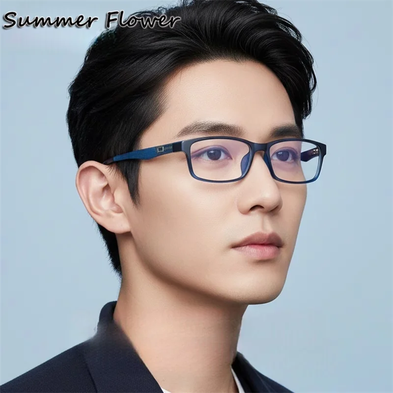 Male Prescription Eyewear Men TR90 Flexbile Ultra Light Myopia Prescription Lenses Women Quality Reading Glasses Frame