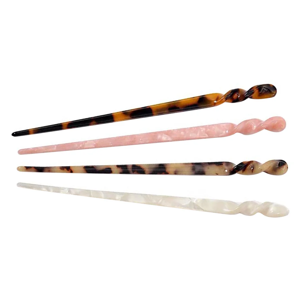 4 Pcs Hairpin Female Updo Hairpins Headwear Present Clip Gift Decor Decorative Accessories Chopstick Korean Version