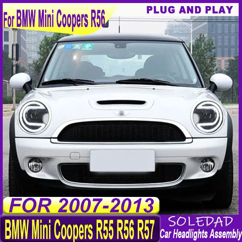 Car Headlights for BMW Mini Cooper R55 R56 R57 R58 R59 Headlight 2007-2013 Headlamp DRL Signal Projector Lens Automotive
