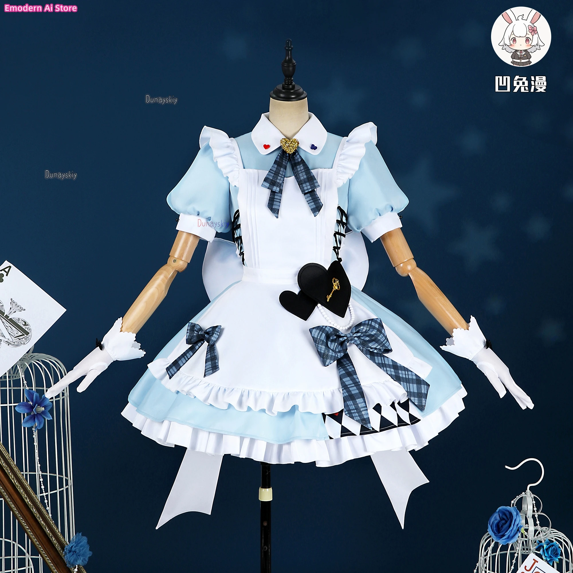 

Love Live u's GiGO Cafe Kousaka Honoka Minami Kotori Sonoda Umi Apron Maid Dress Uniform Outfits Anime Cosplay 코스프레s