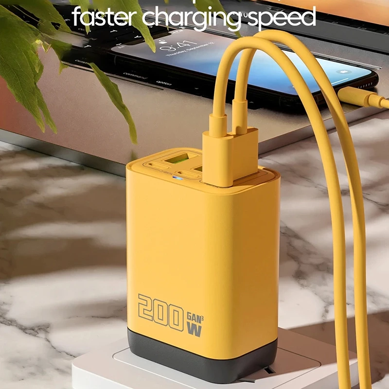 شاحن Xiaomi 200W 6 Port USB شحن سريع للغاية USB-C Type C محول شاحن الهاتف المحمول لهاتف iPhone Samsung Xiaomi #2