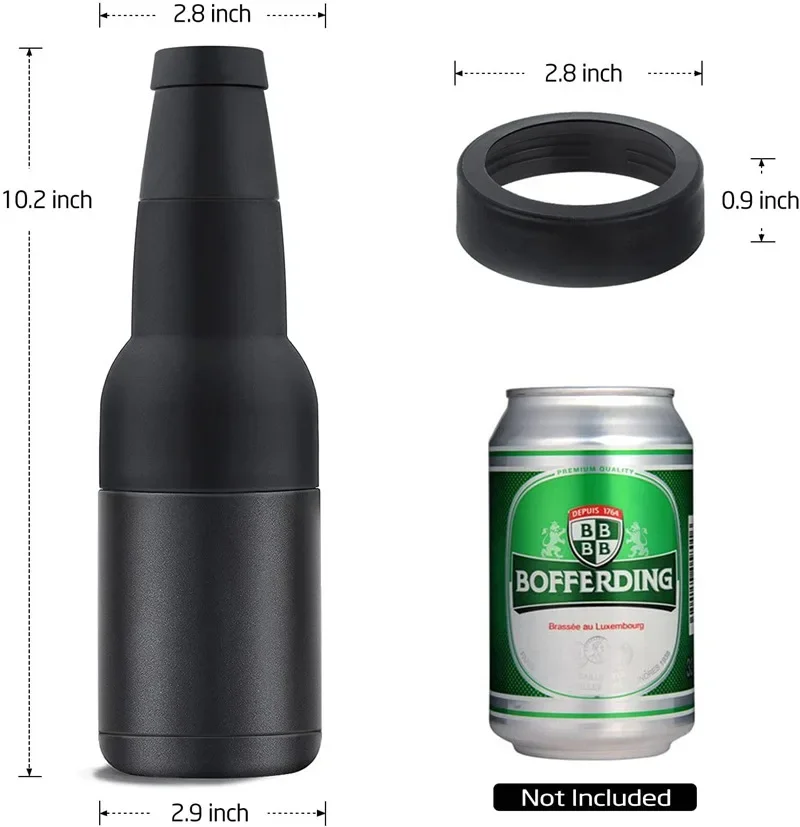 

3 Beer Bottle Stainless In Bar Cooler Opener Wall Can Insulated Steel 1 Holder Vacuum For With Double Cola