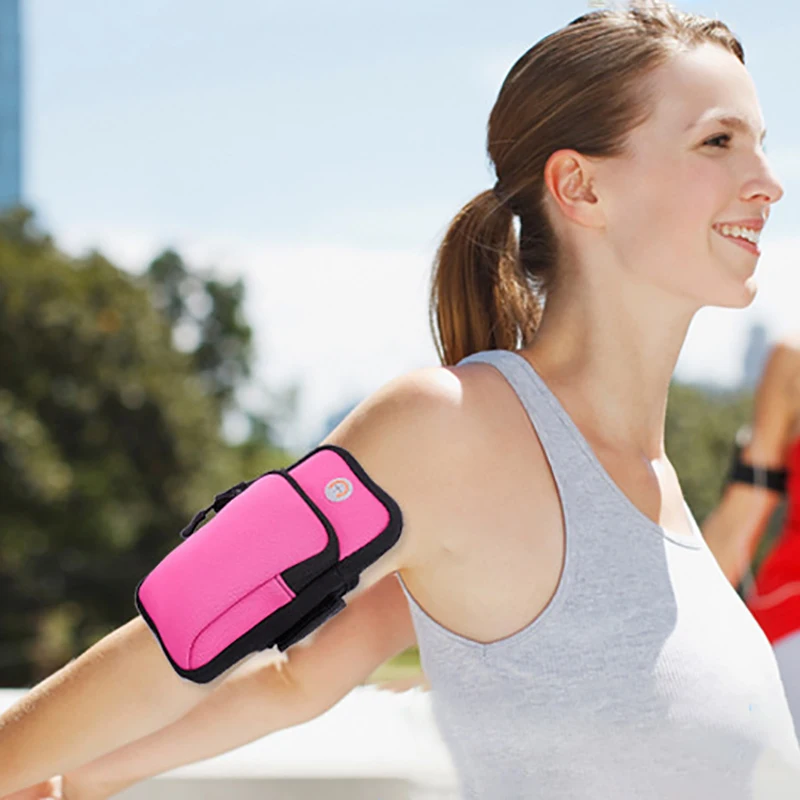 Sport Looparm Met Tas Mouw Looparm Met Algemene Waterdichte Buitensport Mobiele Telefoon Arm Voor Mannen En Vrouwen