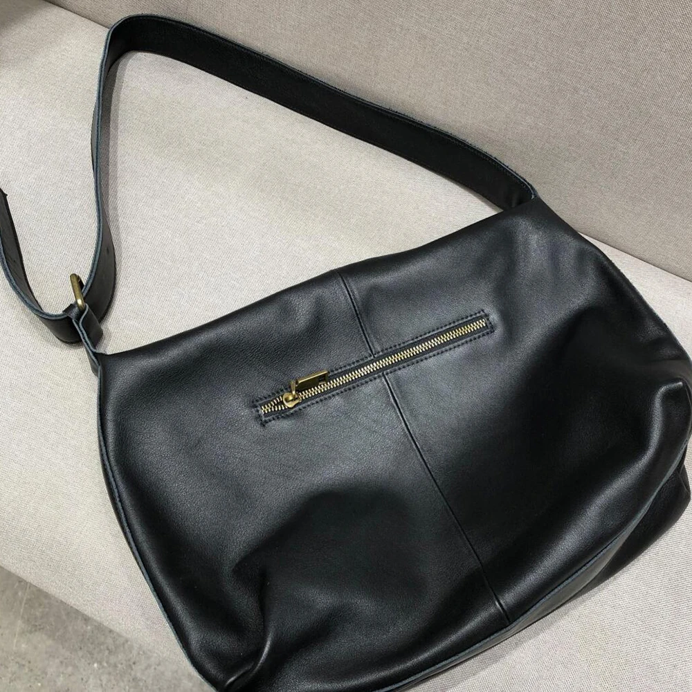 Leather Women Casual Shoulder 100% Natural Cowhide Large Capacity Shopper Bag Big Soft Crossbody Bag Female Tote