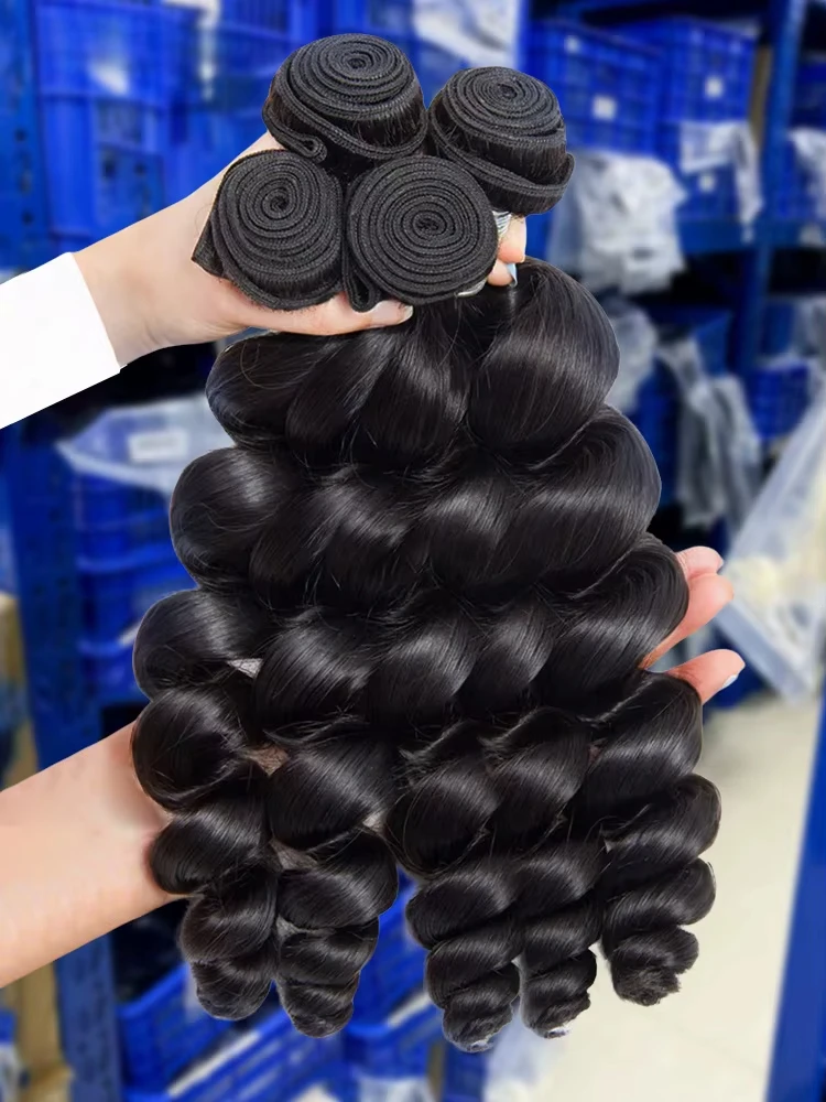 

Свободная волна 28, 30, 32 дюйма Необработанные девственные 100% человеческие волосы Необработанные наращивания 1/3/4 пучка предложений Уток Tissage Бирманский вьющийся пучок