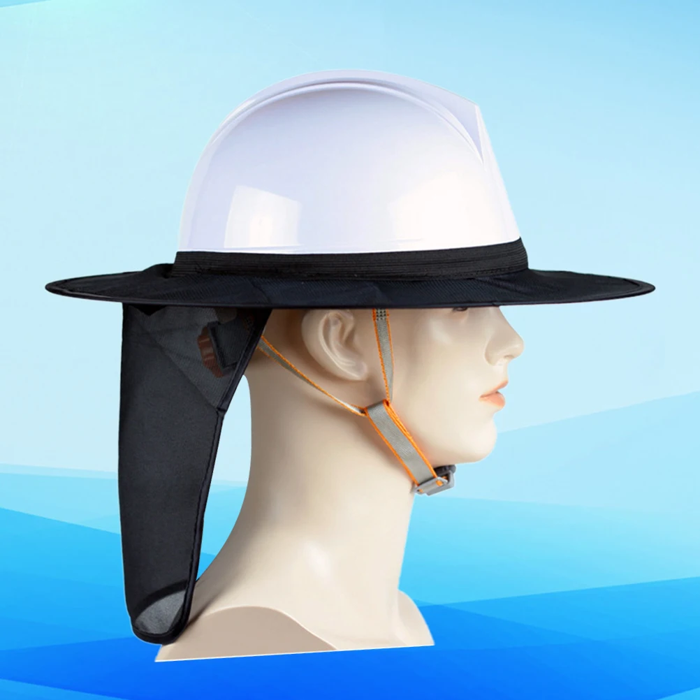 Sun Visor ตาข่ายคอ Shade COVER Anti UV หมวกความปลอดภัย Hard Brim Full Brim SHIELD Breathable Nape Protector เส้นผ่านศูนย์กลางขนาดใหญ่พับได้