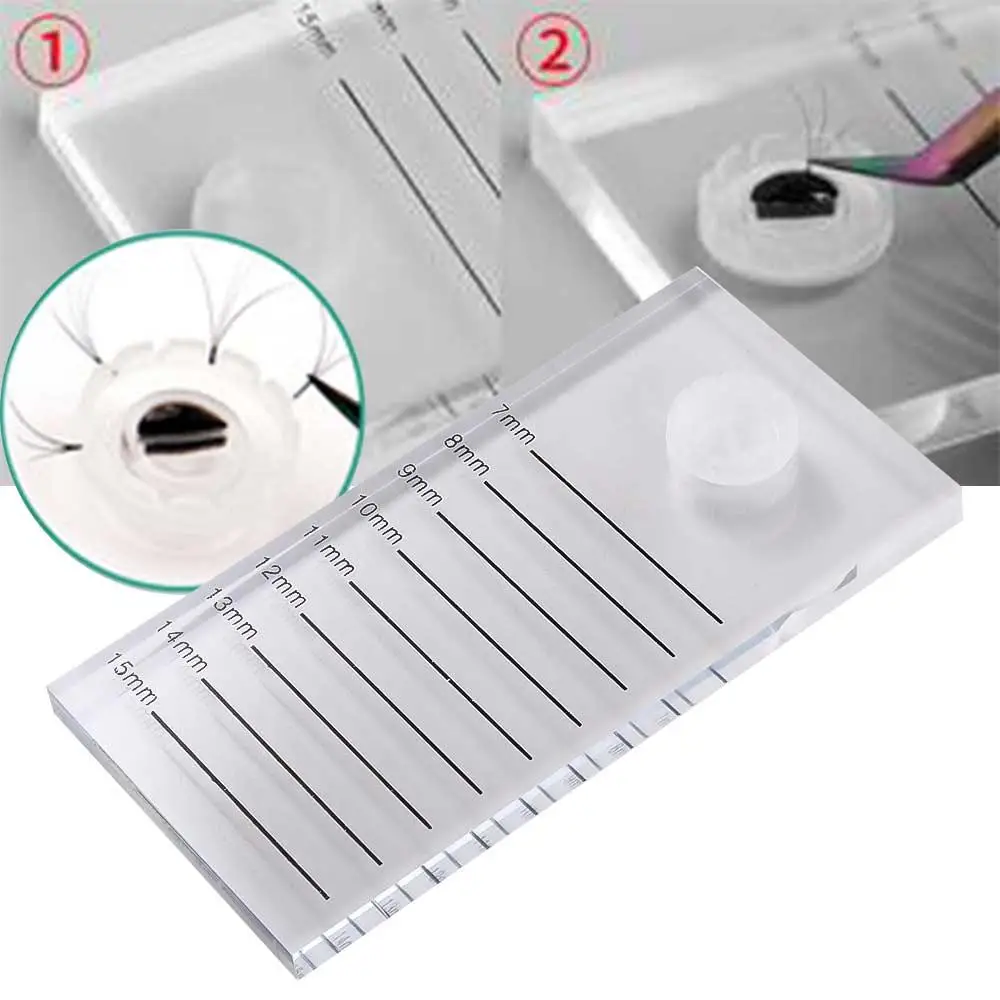 Eyelash Mark Pad Eyelash Extension Shelf Make up Tools False Lash Tile Lashes Glue Pallet Fake Eyelash Tray Clear Eyelash Plate