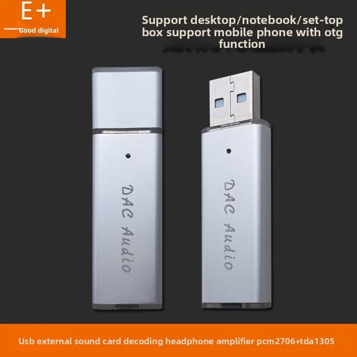 HiFi Sound Card PCM2706+TDA1305 High Fidelity DAC Computer Phone OTG Headphone Amplifier Decoder
