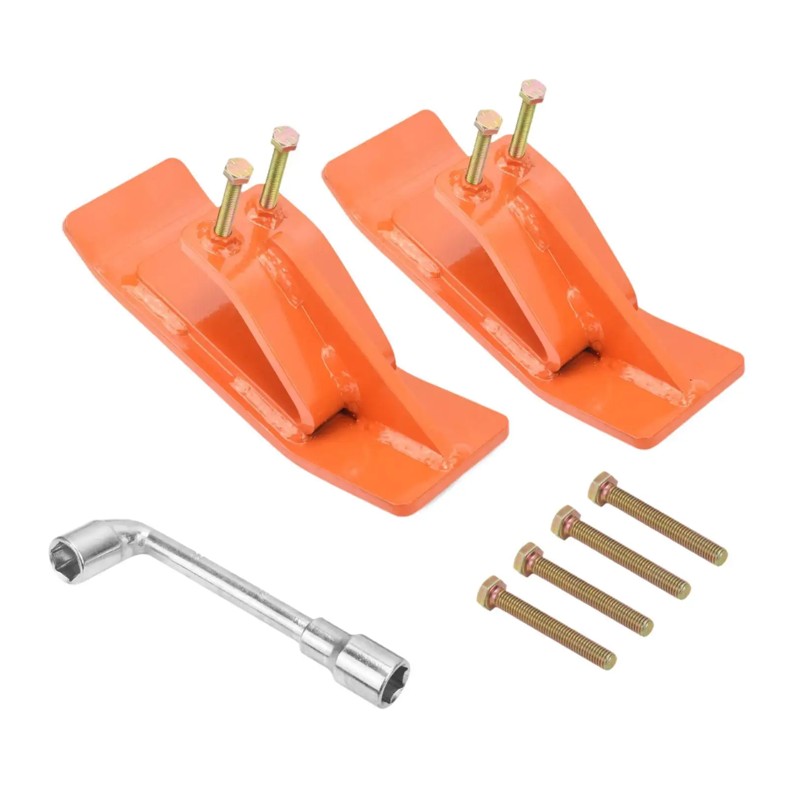 

Tractor Bucket Protector Ski Edge Protector, Easy Installation with Double Lock Nuts and Bolts for Snow Leaves, Removal