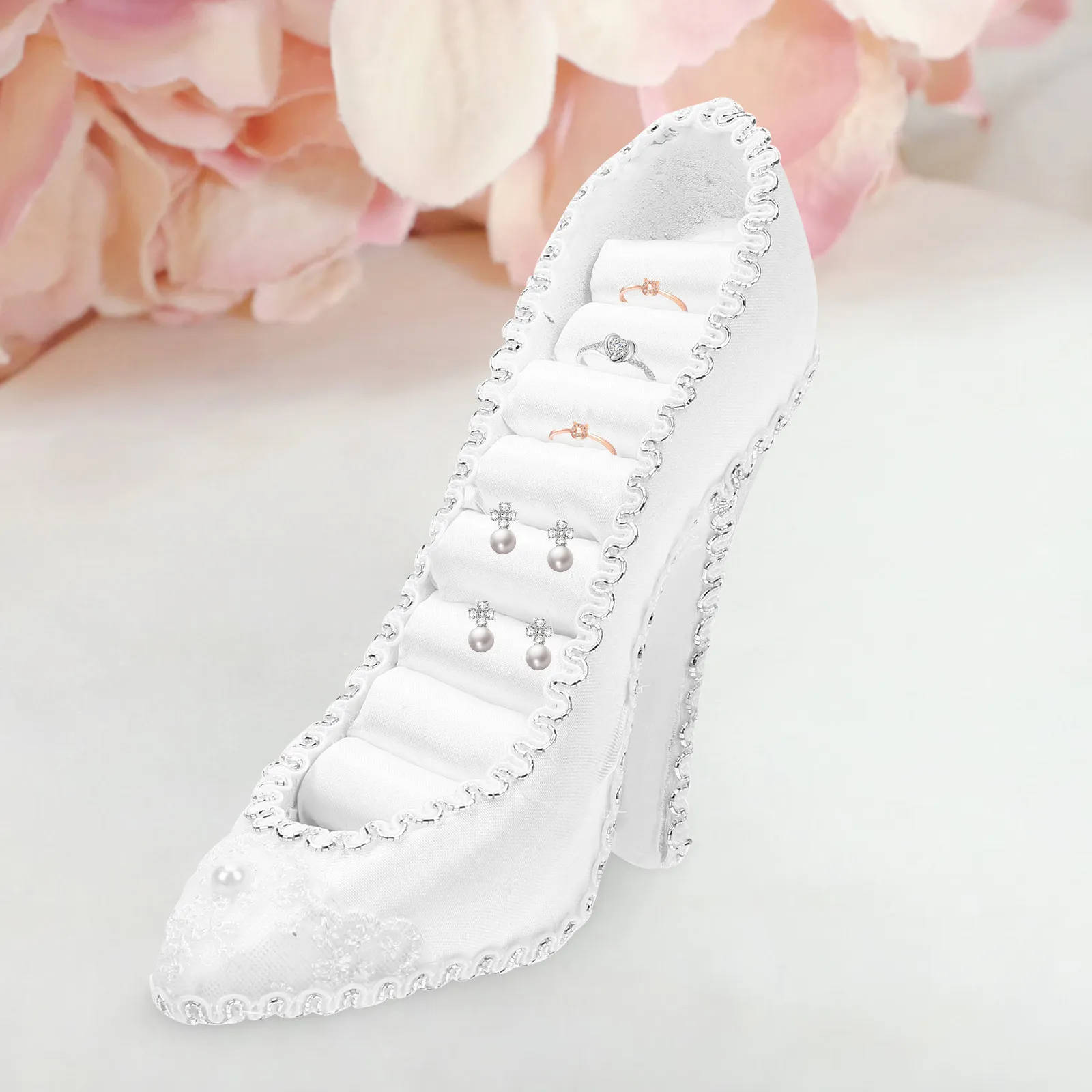 

Creative High Heel Shoe Ring Earring Holder Jewelry Display Stand Multipurpose Jewelry Organizer Storage Rack Home Store Display