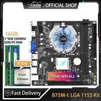 B75M ITX Motherboard Kit with Core i5 3570 processor and 16GB DDR3 Memory +CPU Fan integrated GPU placa mae LGA 1155 Mainboard