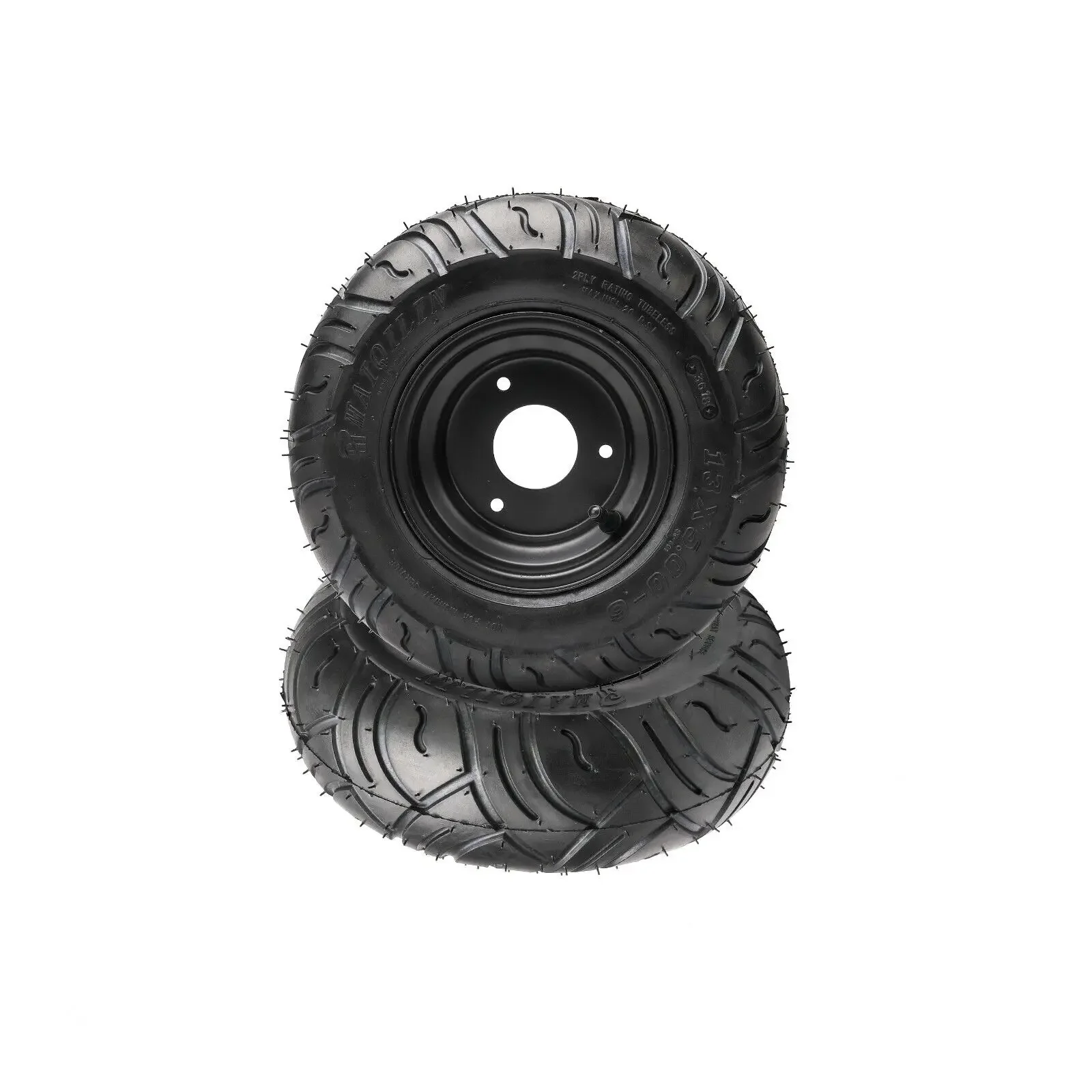 TDPRO 2pc 13x5.00-6 Tire 3 Lug Rim 13/500-6 6