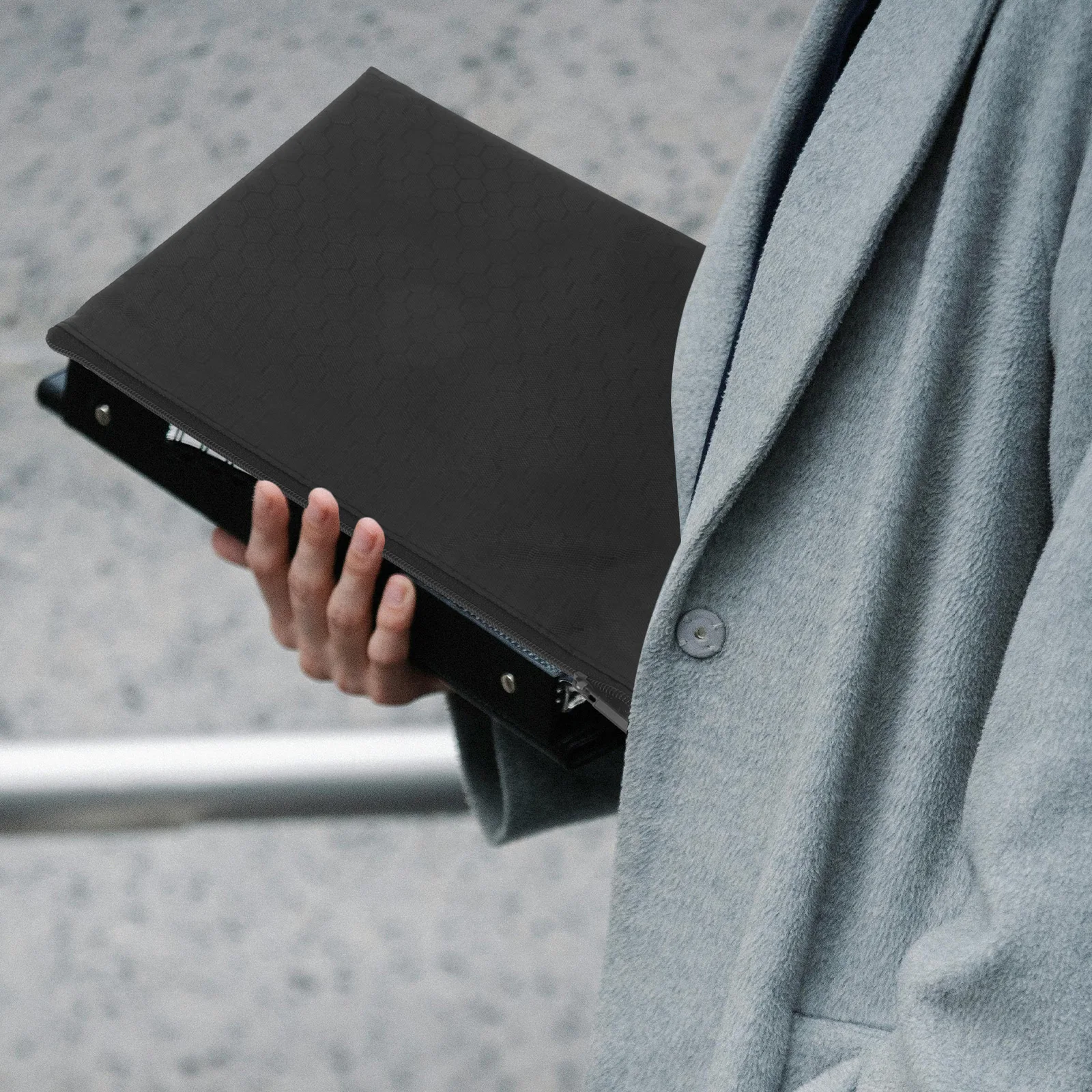 

Zipper File Pouch Oxford Cloth Document Organizer Stationery Bag For Students Storage Pencil Case Large Capacity Files Holder