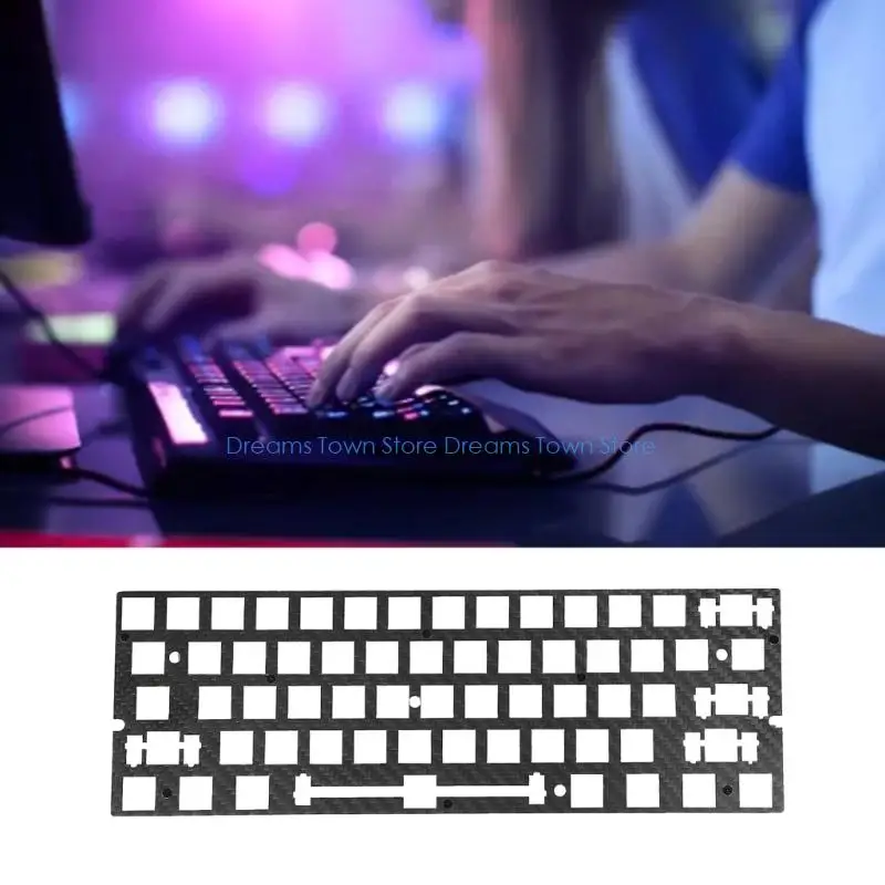 

HX6A High Rigidity Keyboards Positioning Base Plate Aluminum/Carbonfibered For 60HE Reduces Resonance And Improves Feel