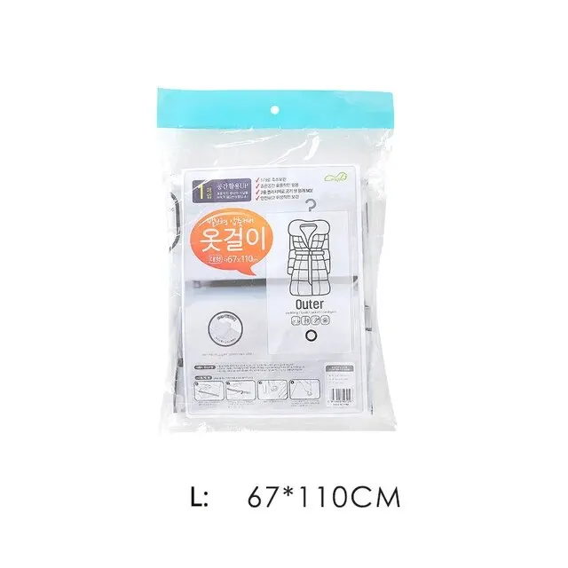 Ophangbare transparante vacuümopbergzakken Gecomprimeerde kledingkast Organizer Tas voor kleding Jas Donsjassen Stofkap