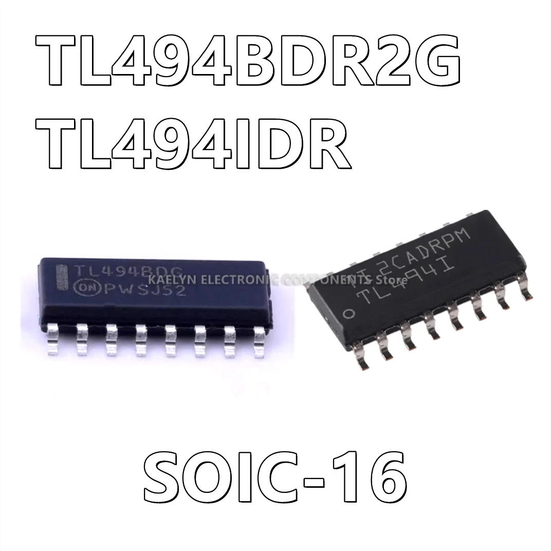 20Pcs/lot TL494BDR2G TL494BDG TL494IDR TL494I Buck, Boost, Flyback, Forward Converter, Full-Bridge, Half-Bridge Push-Pull SOIC16