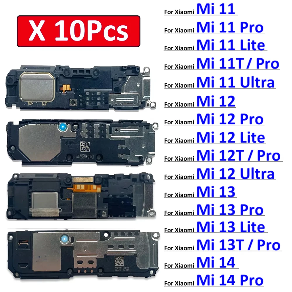 10Pcs, New For Xiaomi Mi 11 11T 12 12T 13 13T 14 Pro Lite Ultra Loud Speaker Buzzer Ringer Loudspeaker Flex Cable