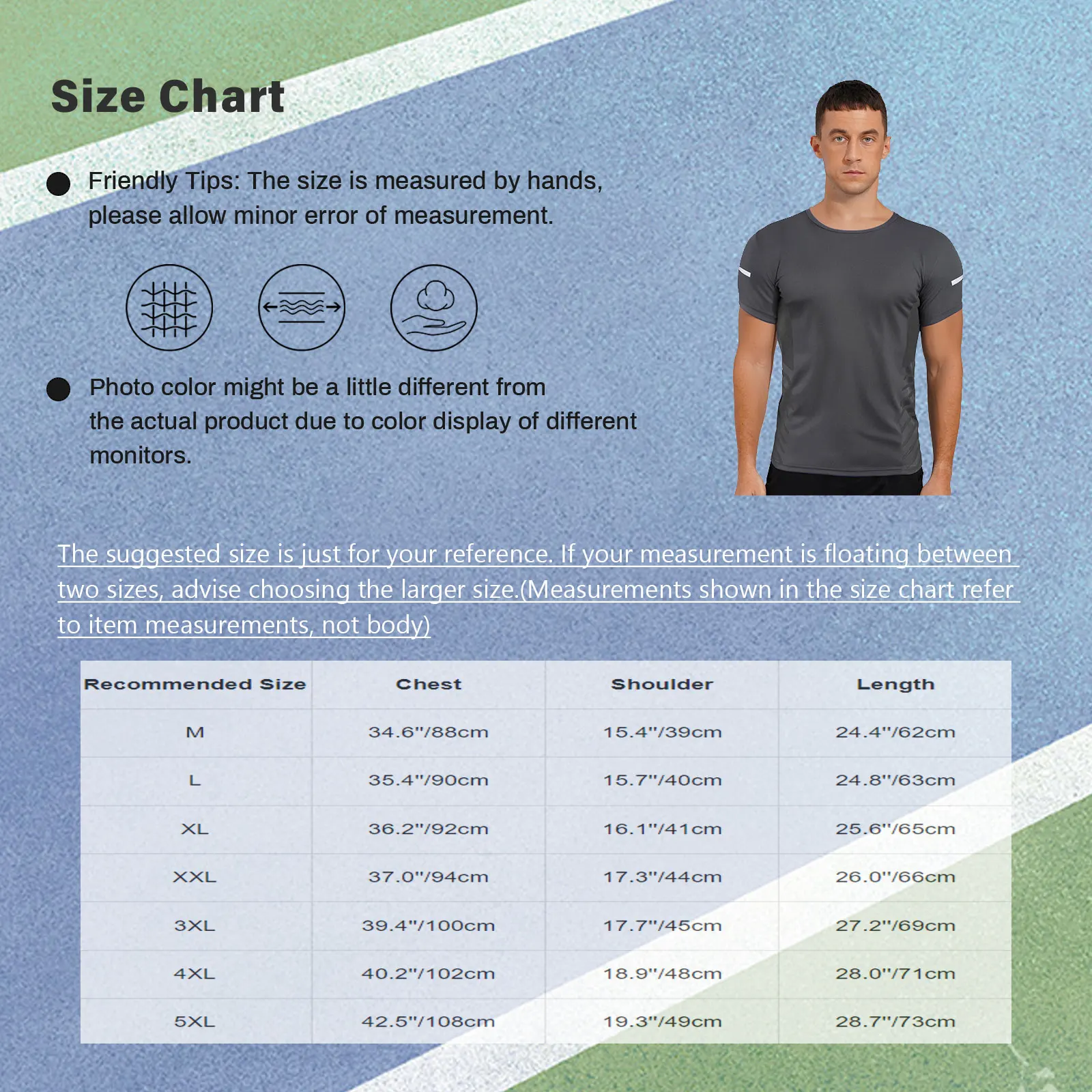 Men Quick-Drying Breathable Striped Sports Top Shirts Short Sleeve T-shirt Moisture-Wicking Athletic Workout Running Shirt Tops
