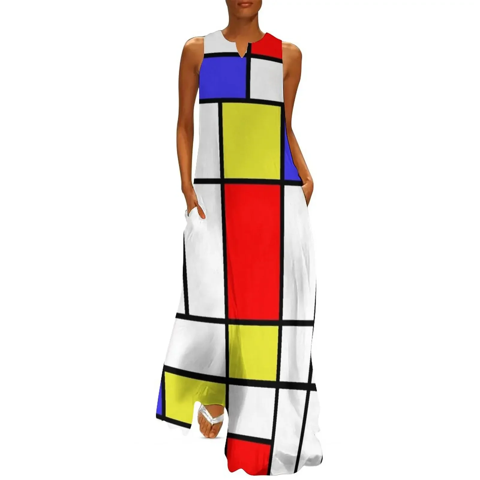 

Mondrian #58 Long Dress evening dress women sexy short dresses daring Aesthetic clothing elegant dresses for women Dress