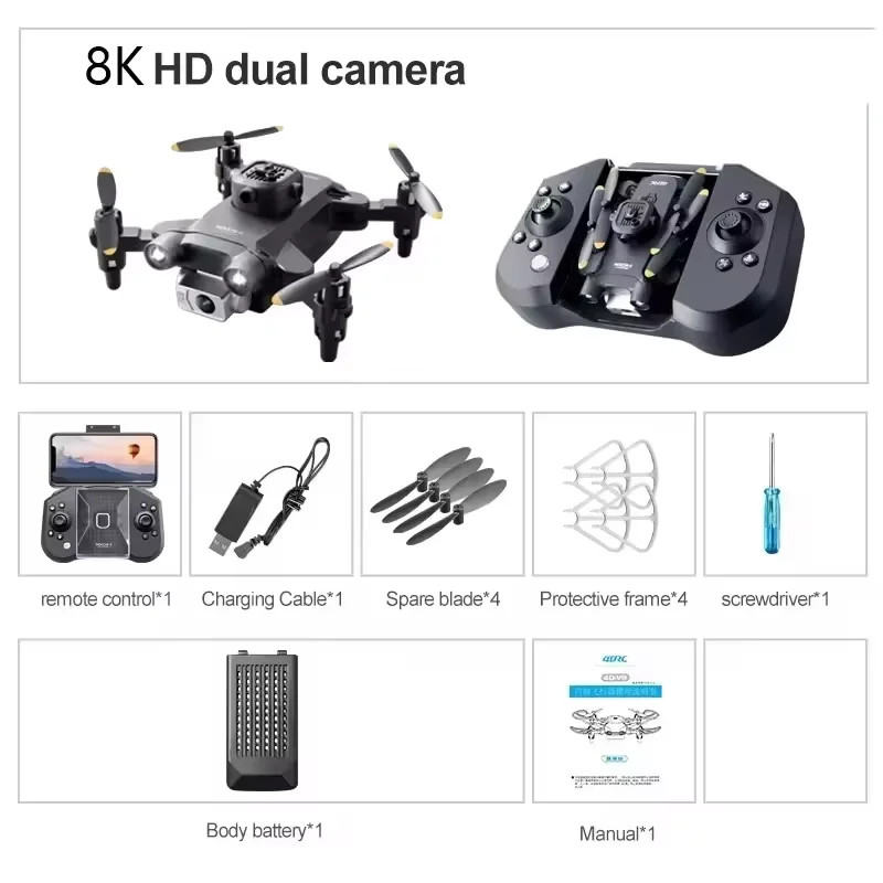 V2 Neue Mini-Drohne Professionelle HD-Kamera 5G WLAN FPV Luftdruck-Höhenhaltung Faltbarer Quadcopter RC-Drohne Spielzeug UAV 2026