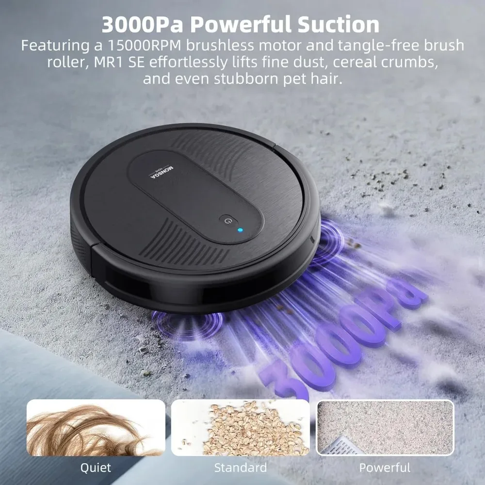 Robot Vacuum Cleaner 4000Pa Powerful Suction Robotic Vacuum 3.2