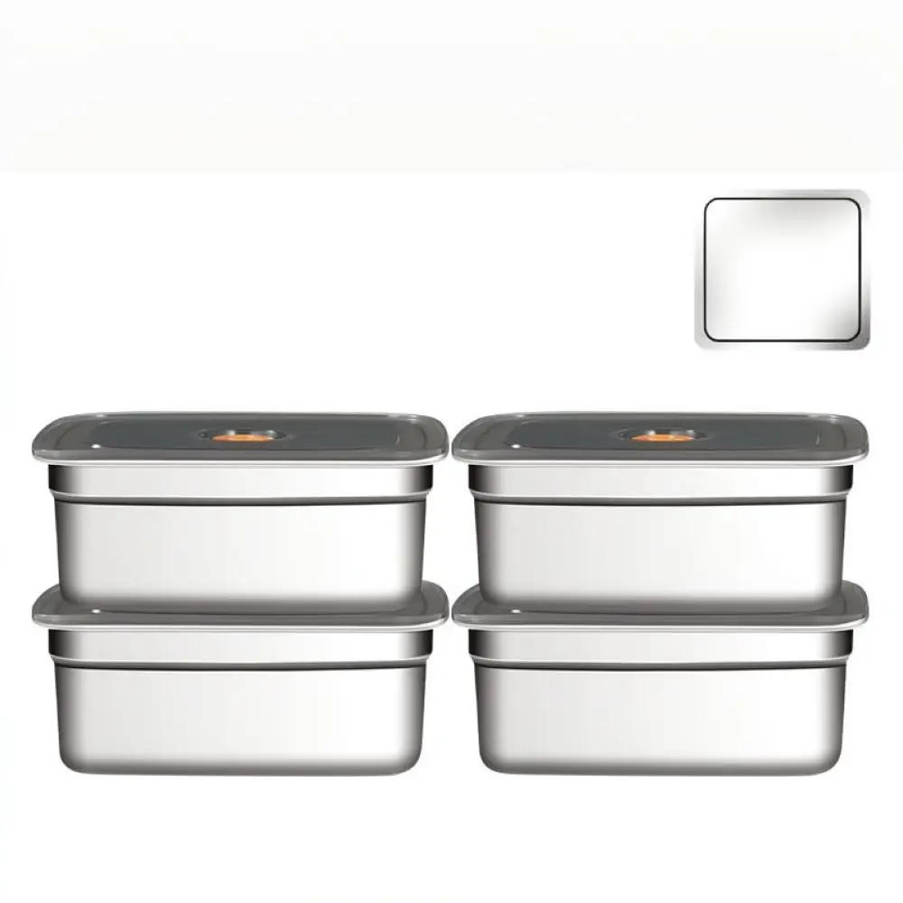 Modern Stainless Steel Food Container With Lid Versatile Kitchen Prep Tray For Bbq Grilled Fish Serving Dish Storage