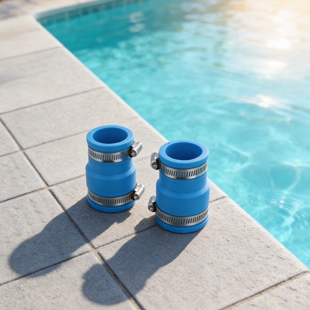 Pool Vacuum Hose Adapter Set Swimming Pool Accessories Pool Vacuum Hose Adapters Robust Rubber Construction Two Piece Set