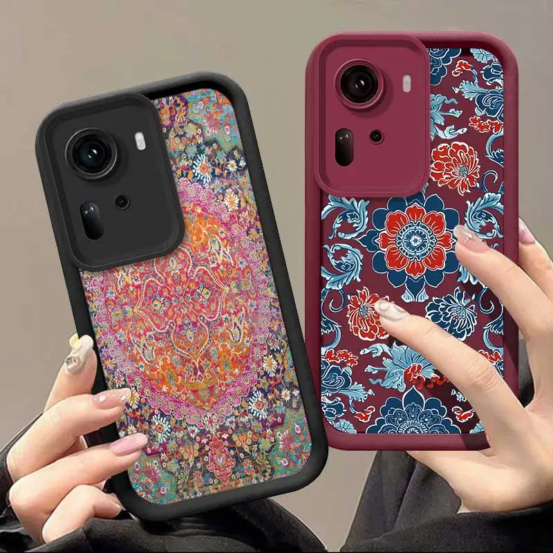 Reno11 Colorful Flowers  Sky Eye Phone Case For OPPO Reno 11Pro 10ProPlus 10 9 9Pro 8T 8 8Pro 8Lite 8T 7 6Z 6 5 4 2Z Cover