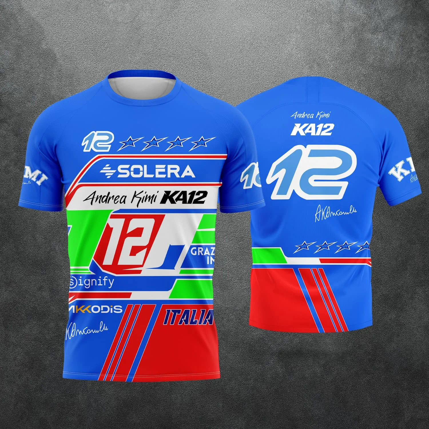 2026 New Racing No. 12 Rider Kimi Antonelli Fan 3D Printed Pattern T-Shirt Men Women Summer Casual Short Sleeve Family Matching
