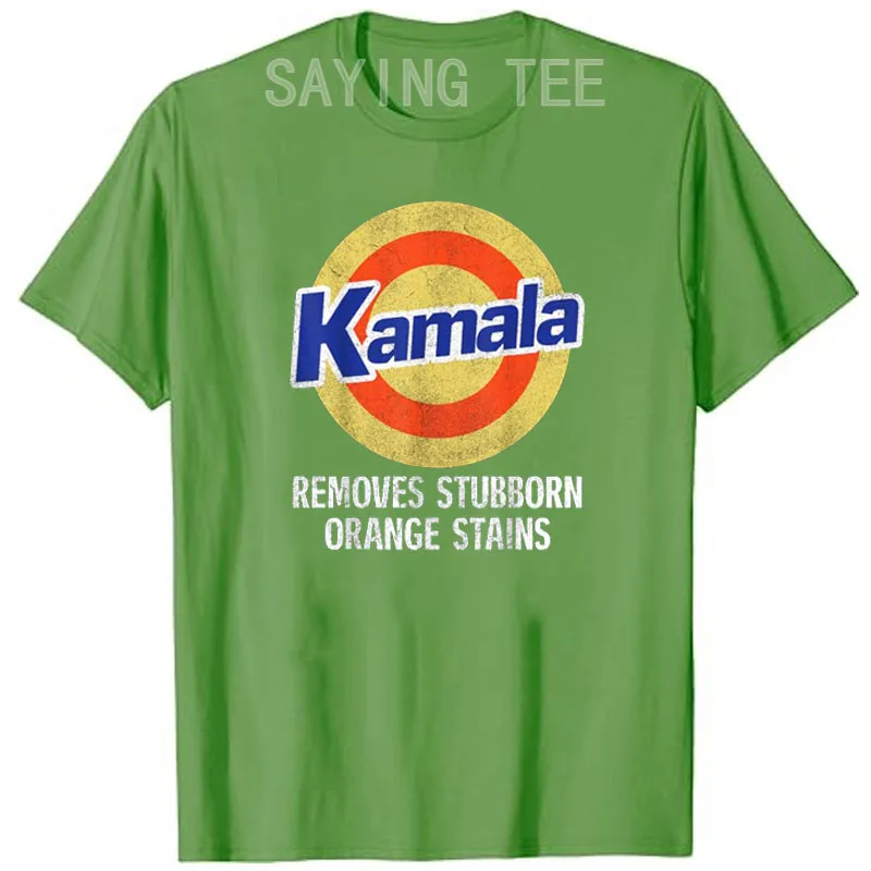 Camiseta de manga curta Kamala Harris 2020, Novas manchas laranja, Roupas de festa engraçadas, Camiseta de campanha, Presente Novidade