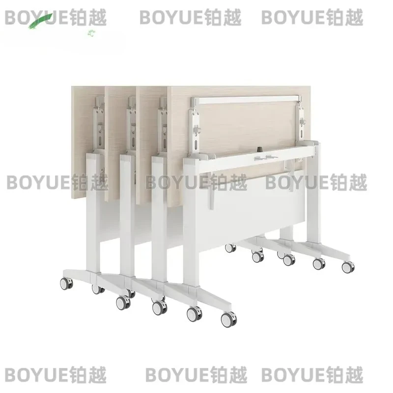 Modern Foldable Classroom Table with Wheels Custom Student Desk for School University Conference Training Room Mobile Study