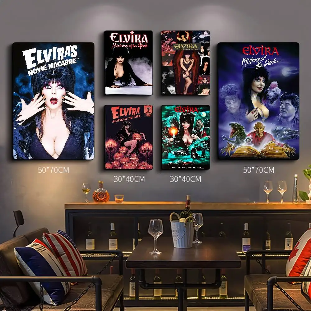 Elvira، عشيقة الفيلم الظلام DIY ملصق لاصق يتوهم الجدار ملصق لغرفة المعيشة زخارف للحانات جدار ديكور #1