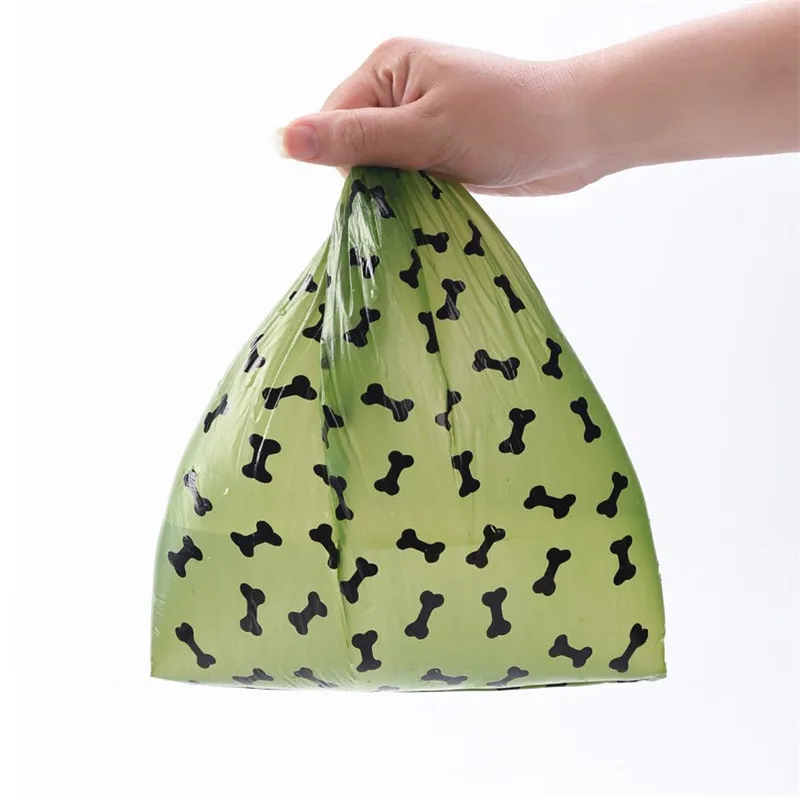 Biodegradable Pet Waste Bags Thickened Portable Printed Dog Poop Bags Eco-friendly Outdoor Pet Poop Pickup Bags with Organizer