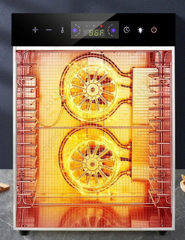 10 layer Food Dehydration Dried Fruit Machine Stainless Steel Air Drying Machine Large Capacity Touch Household and Commercial