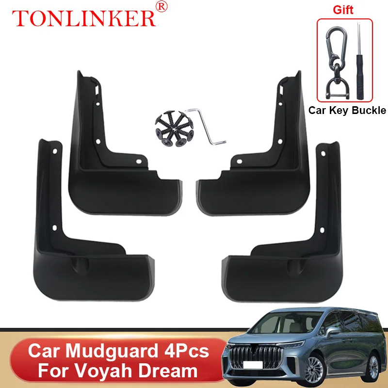 TONLINKER Car Mudguard For Voyah Dream 2022 2023- Minivan Mudguards Splash Guards Front Rear Fender Mudflaps Accessories