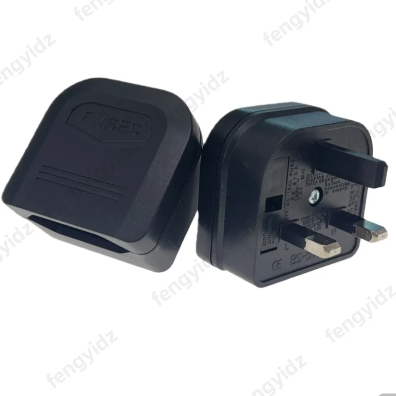Euro-EU-zu-UK-Steckeradapter mit Sicherung, britischer Reiseadapter, Konverter-Steckdose, AC-Stromkabel