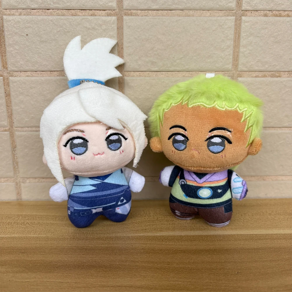 

Супермилая плюшевая игрушка-брелок 10 см: персонаж из аниме-игры Valorant Gekko (Джун-Хи), забавный кулон-подвеска для сумки, декор