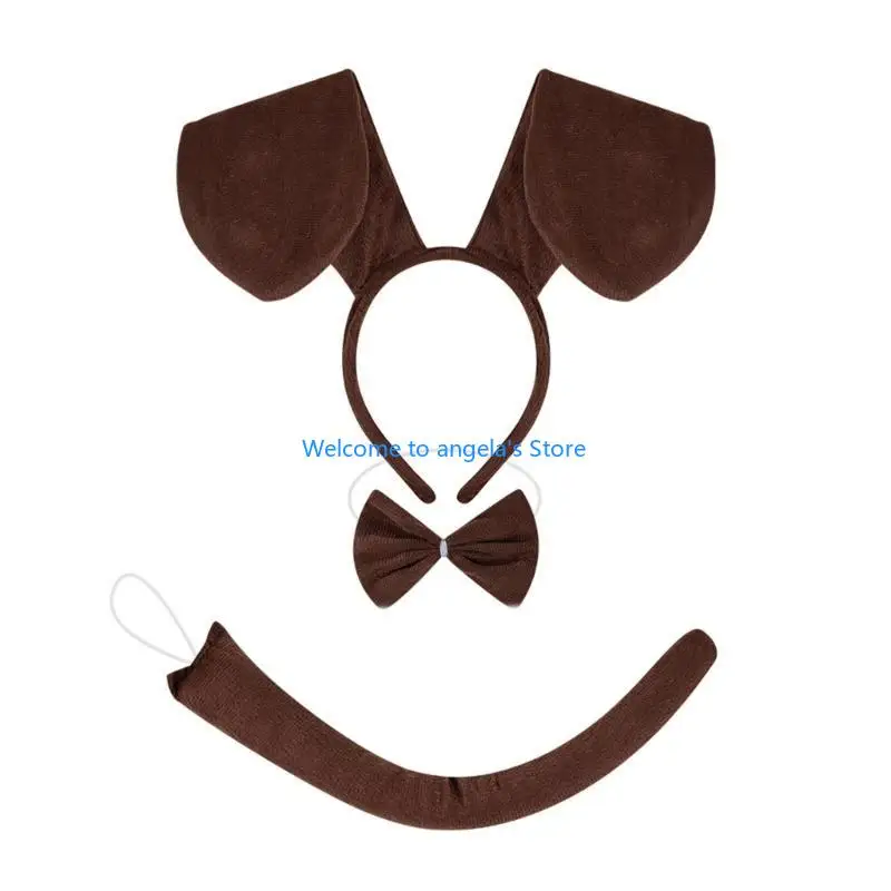 X4YC Kids Adult Cosplays Akcesoria do kostiumów dla psów, Furry Dog Opaska na głowę Kostiumy dla psów